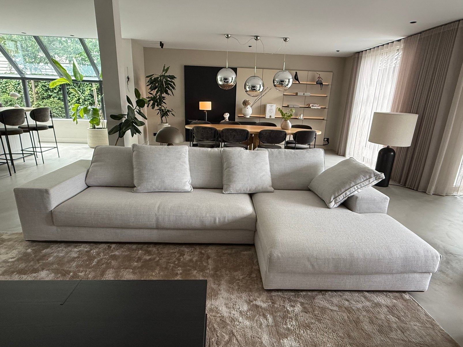 Linteloo Palm Beach bank 320cm en losse fauteuil 110cm, Ophalen, Zo goed als nieuw, Stof