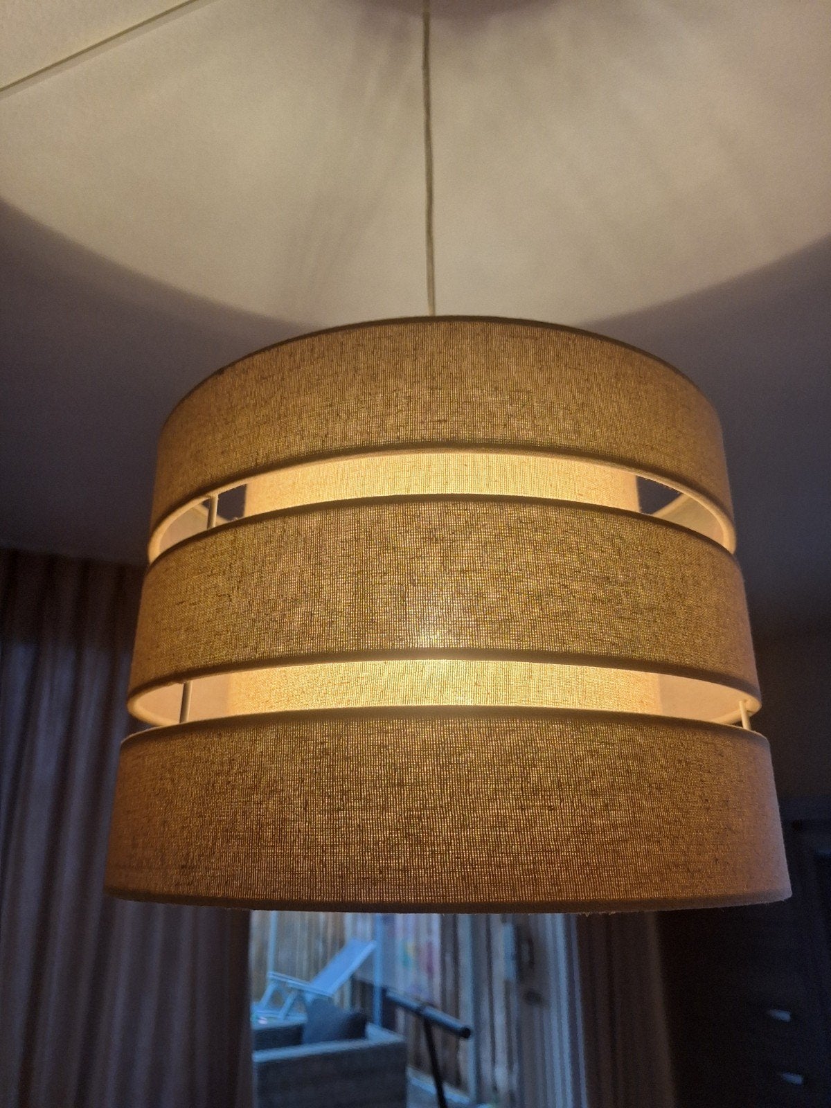 ronde lamp, Ophalen of Verzenden, Gebruikt, Overige materialen, E27 (groot)