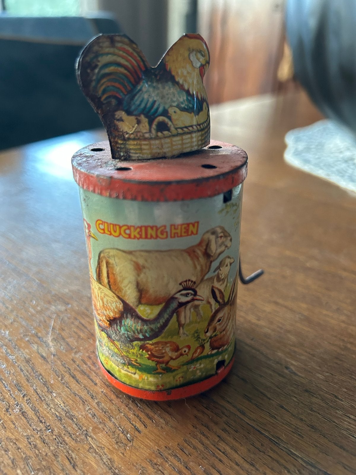 Vintage blikken 'Clucking Hen' speelgoed, Ophalen of Verzenden