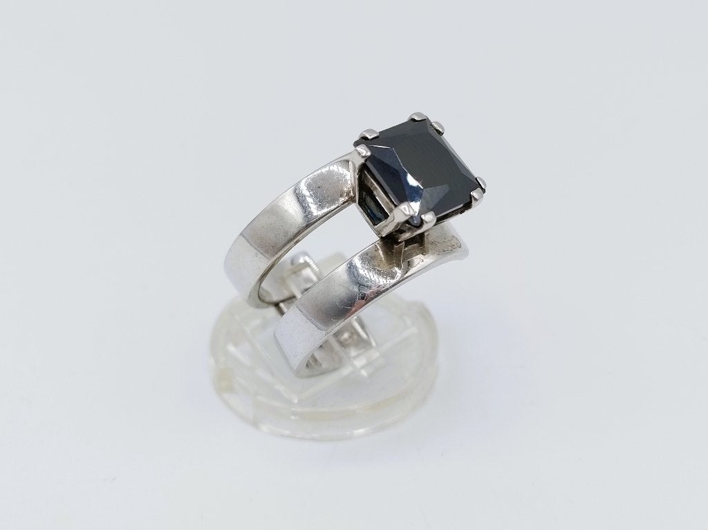 Zware zilveren ring met onyx, EDEN, 20 mm, Gebruikt, Verzenden, Zilverwebsite.nl, Dame of Heer