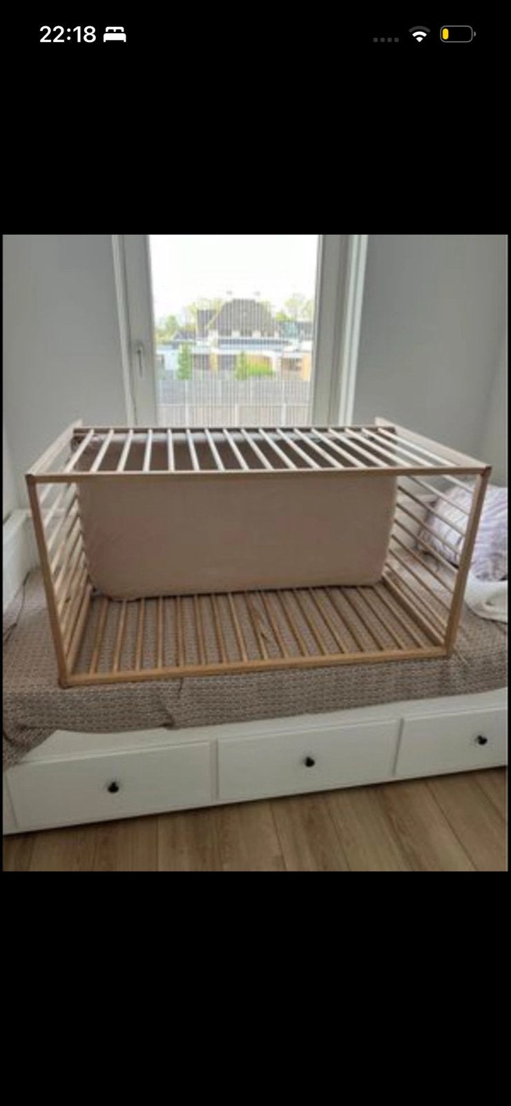Baby crib and matress (60x120 cm), Ophalen, Zo goed als nieuw