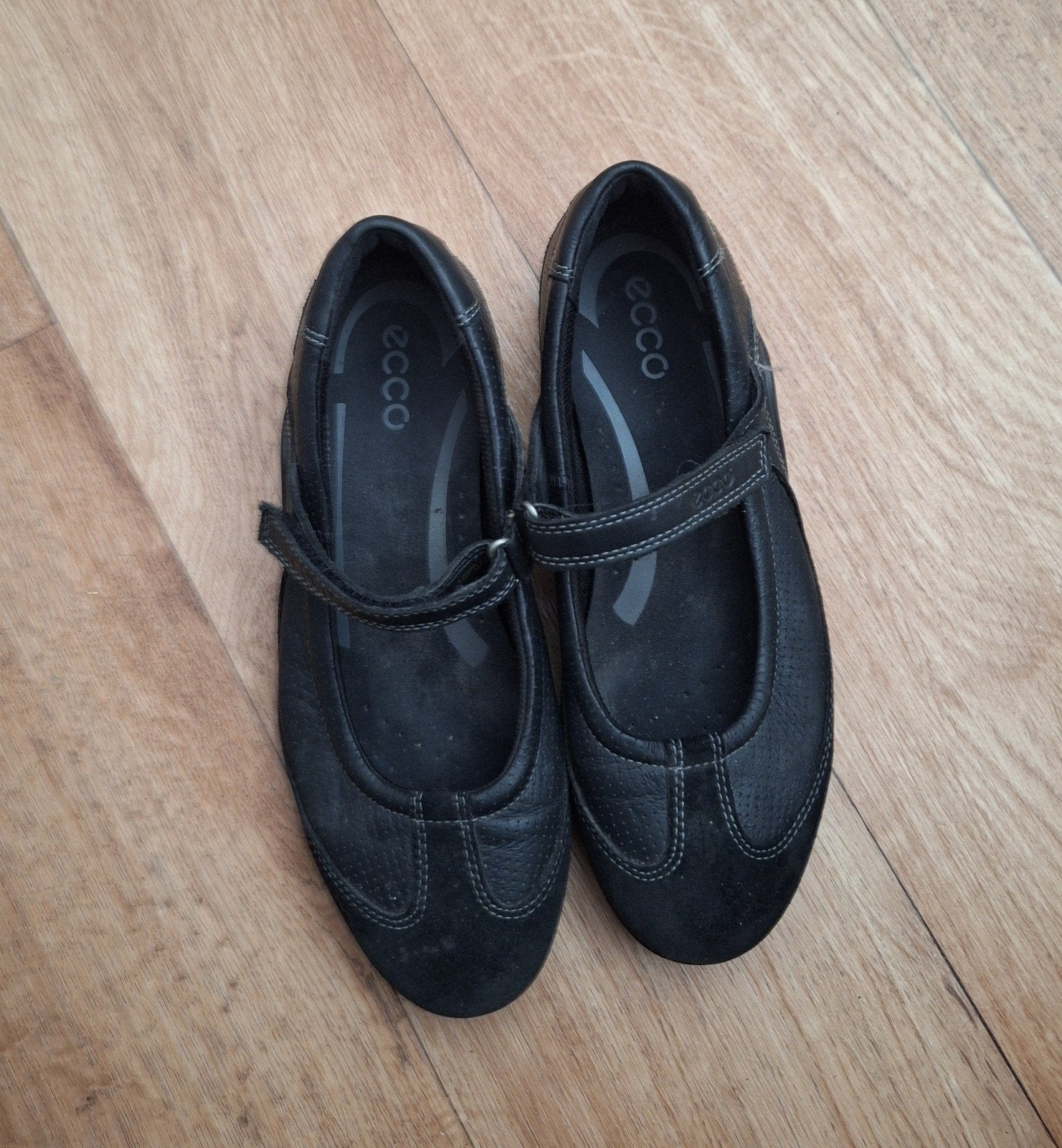 Ecco ballerina's zwart - maat 38, Ecco, Zwart, Zo goed als nieuw, Ballerina's