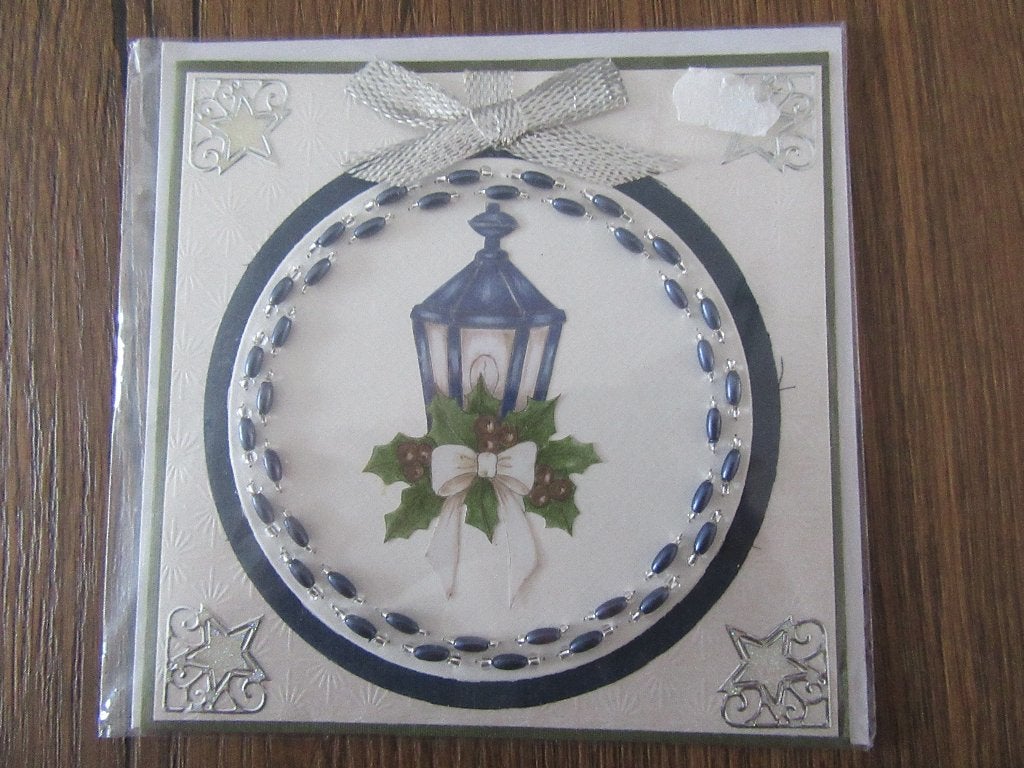 KERST ,,,,kaartje met kraaltjes 1900, Ophalen of Verzenden, Nieuw, Kerst