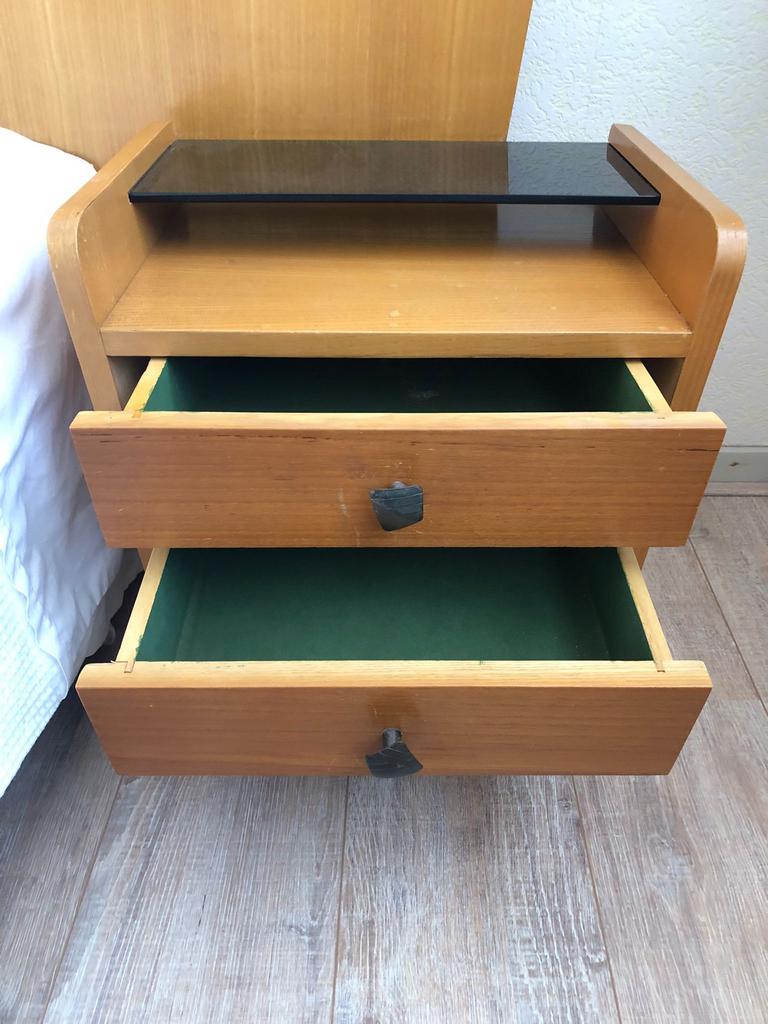 Vintage 2-persoons ledikant, Huis en Inrichting, Slaapkamer | Bedden, Ophalen, Gebruikt, Tweepersoons, 190 cm of minder