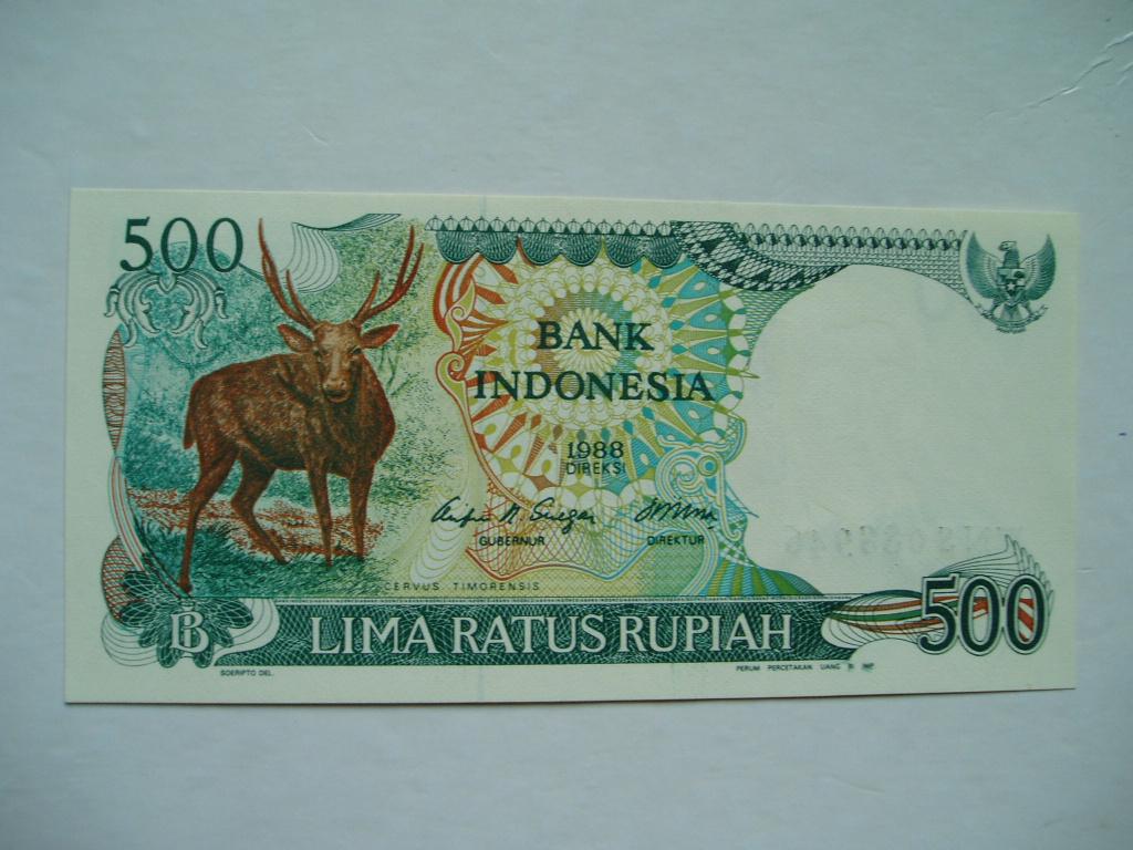 715. Indonesia, 500 rupiah 1988 UNC Rusa Deer., Verzenden, Zuidoost-Azië, Los biljet