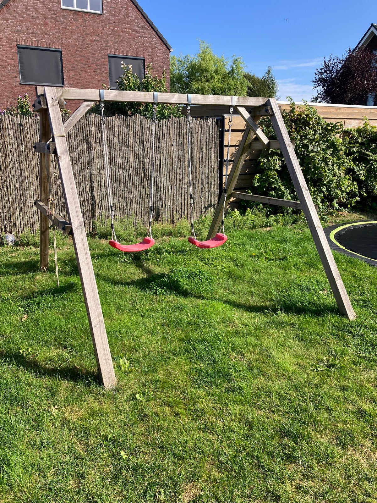 Houten schommel met twee zitjes, Ophalen, Gebruikt, Schommel