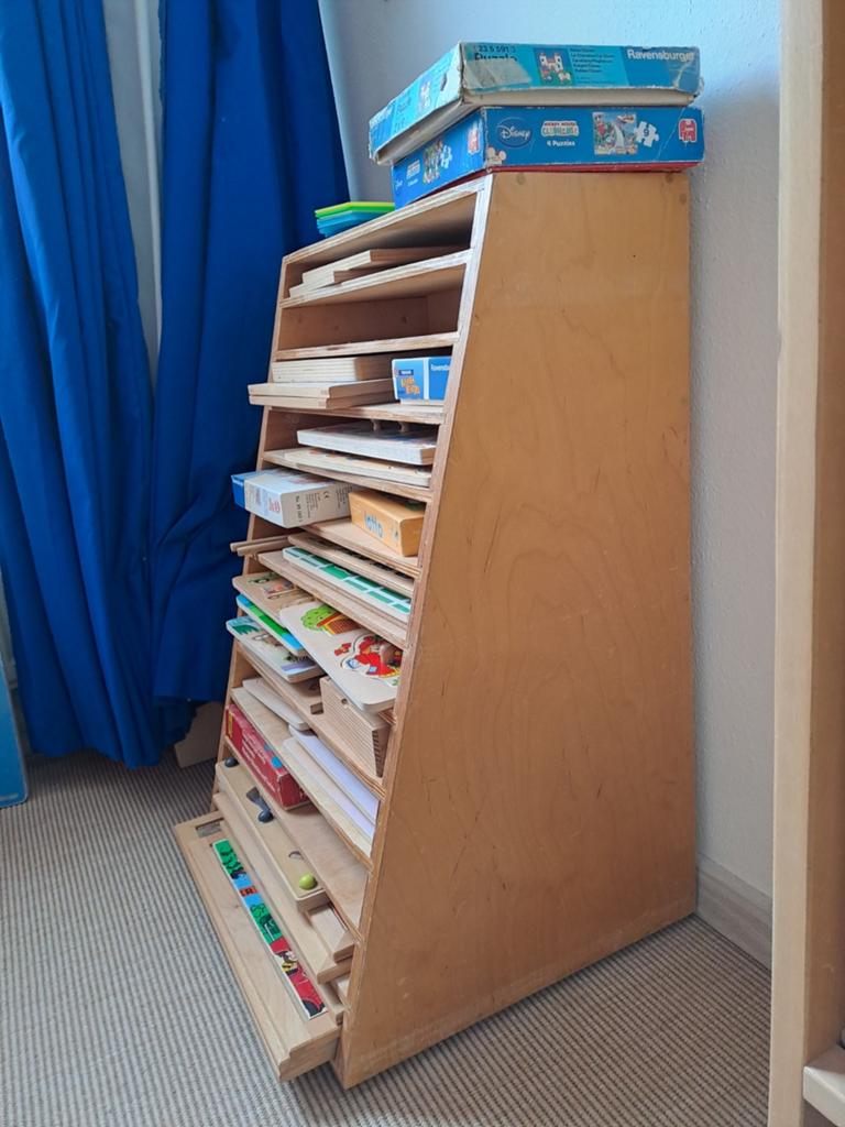 Puzzelkastje; oud schoolmeubilair, Ophalen, Gebruikt, Overige typen