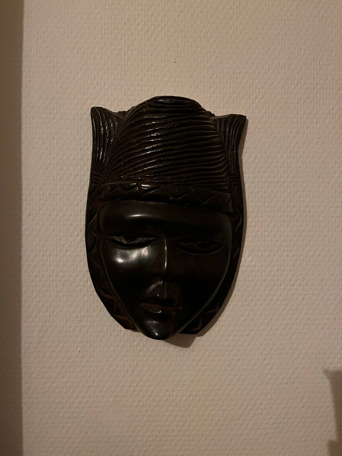 Afrikaans houten masker - Handgesneden wanddecoratie, Bruin, Afrika, Masker, Gesneden