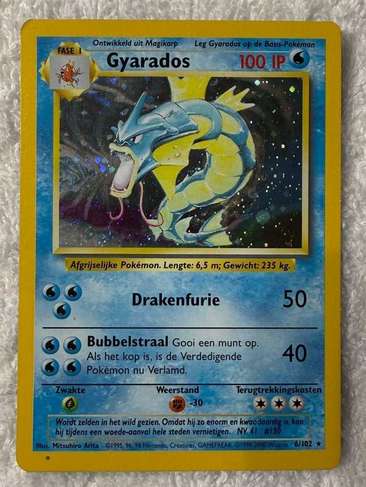 Nederlandstalige Gyarados Holo 6/102, Ophalen of Verzenden, Zo goed als nieuw
