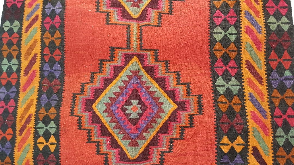 Quba Kelim 388 x 156/kleed/Perzische tapijt/wandkleed/Loper, Www.simatapijten.nl, 150 tot 200 cm, Ophalen of Verzenden, Info@simatapijten.nl