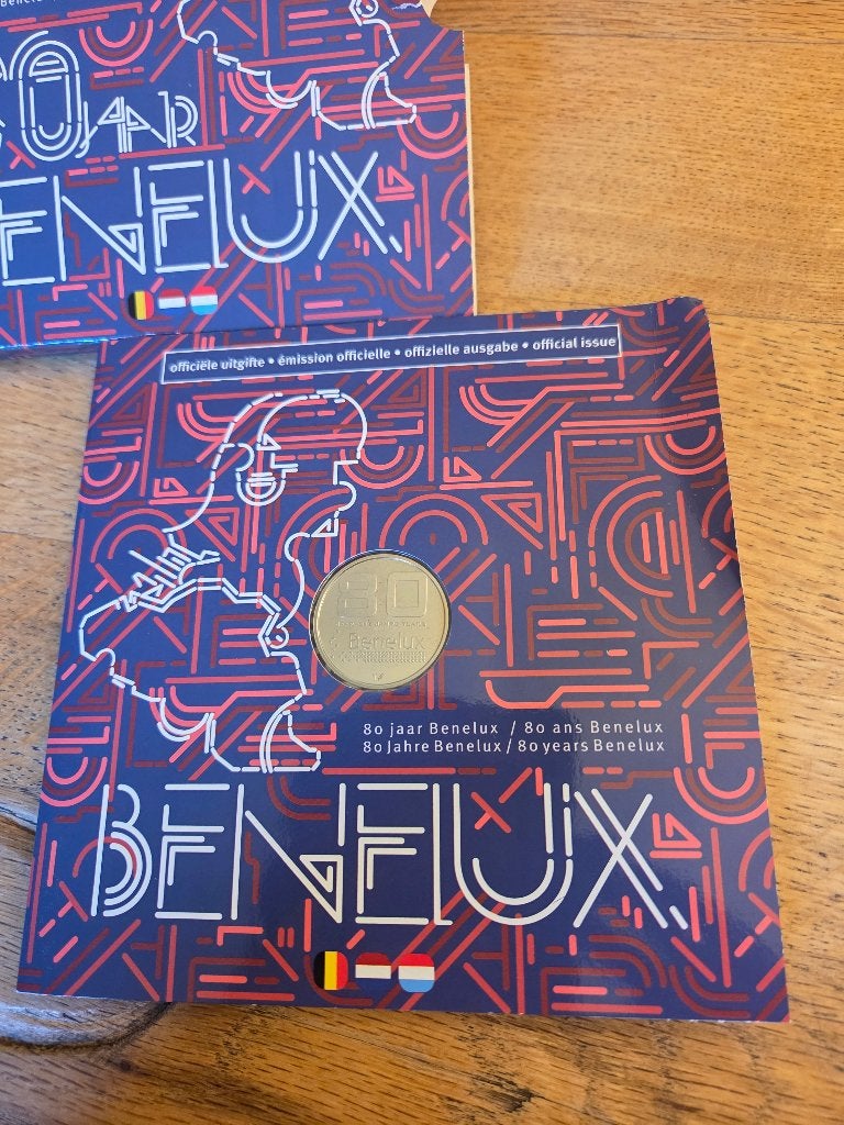 Beneluxset 80 jaar Benelux, Setje, Zilver, Euro's, Ophalen of Verzenden