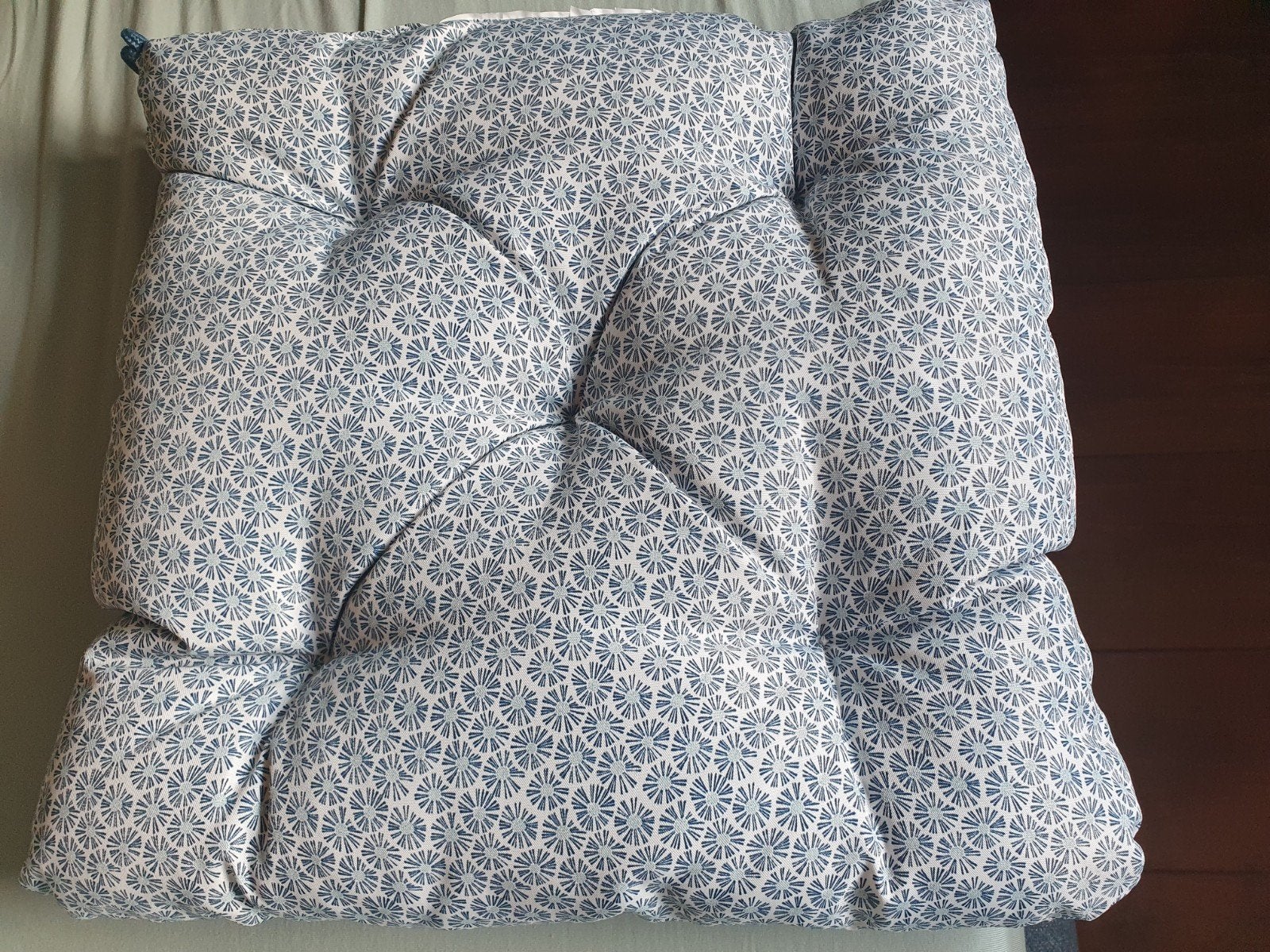 IKEA KLÖSAN Stoelkussens, 3 stuks, blauw, 44x44 cm, Ophalen, Gebruikt, Blauw, IKEA