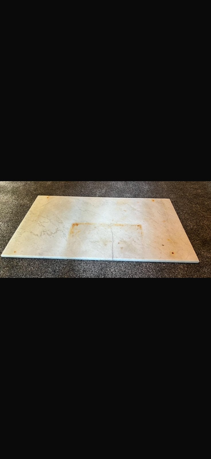 Marmeren blad met kleine scheur - zie foto's, Overige materialen, Gebruikt, 50 tot 100 cm, Ophalen of Verzenden