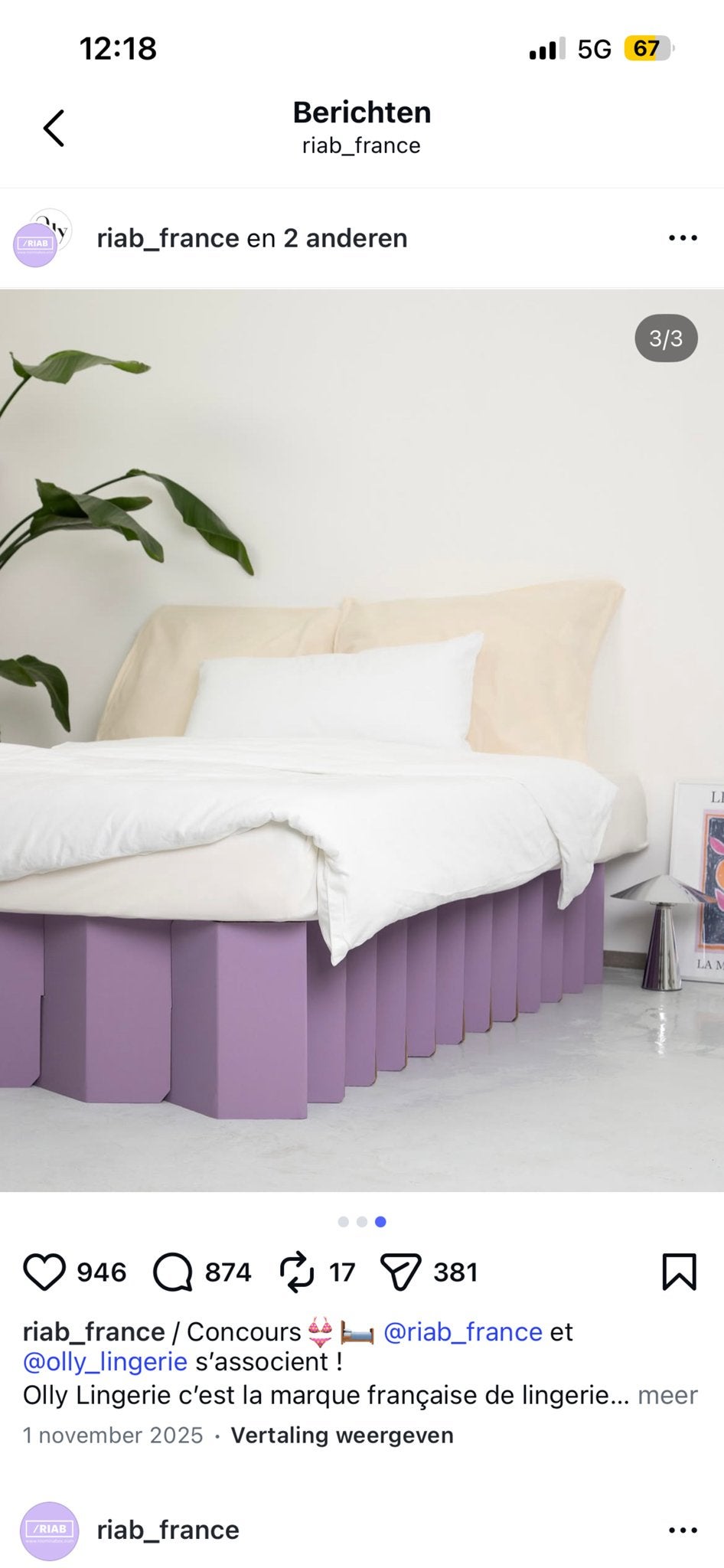 Room In A Box bed (RIAB) paars - LARGE - Nooit gebruikt!, Overige materialen, Overige kleuren, Ophalen of Verzenden, Overige maten