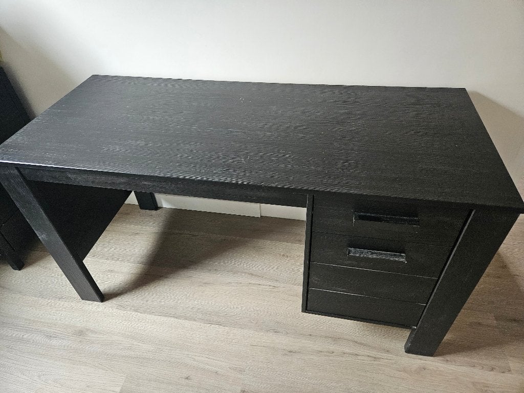 Bureau Dennis Woood zwart, Ophalen, Zwart, Kinderbureau, 59 cm
