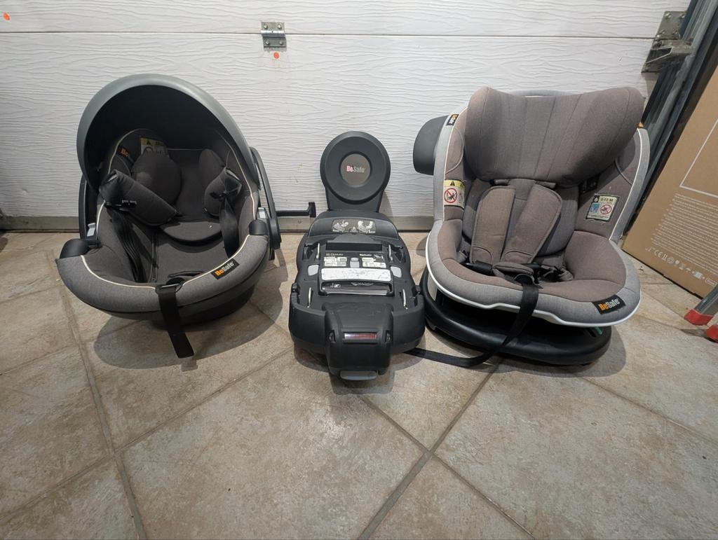 BeSafe autostoel set 0-4 jaar compleet met base, Kinderen en Baby's, Autostoeltjes, Verstelbare rugleuning, 0 t/m 18 kg, Zo goed als nieuw