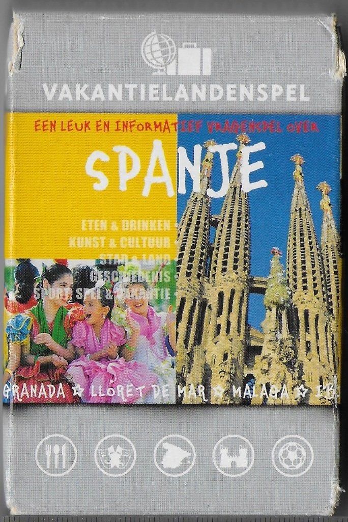 Het vakantielandenspel Spanje, Hobby en Vrije tijd, Gezelschapsspellen | Kaartspellen, Ophalen of Verzenden, Zo goed als nieuw