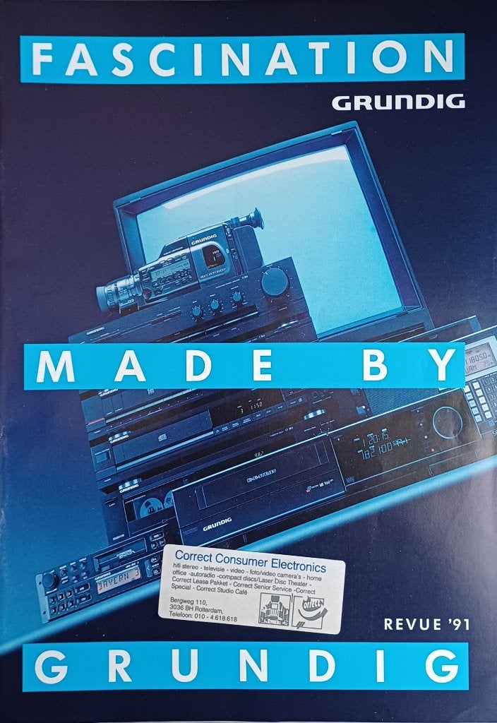 Grundig Vintage Hi-Fi Audio-Video Catalogus 1991, Ophalen of Verzenden, Audio en Video