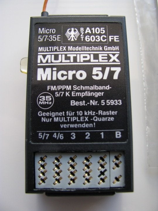 Multiplex modelbouw oa ontvanger, motoren, switch, draagriem, Ophalen of Verzenden, Zo goed als nieuw, Overige schalen, Onderdeel