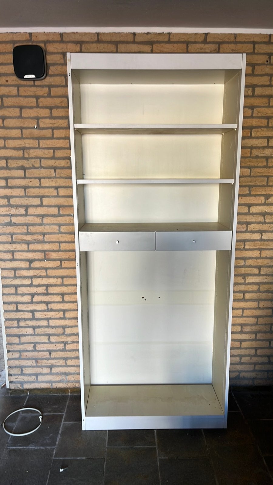 Witte interlubke Boekenkast met Lades en Planken, Ophalen, Gebruikt, 200 cm of meer, 50 tot 100 cm