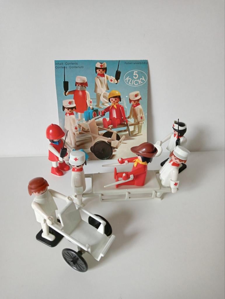Playmobil 5 Klicky dokters en patiënten, Kinderen en Baby's, Speelgoed | Playmobil, Ophalen of Verzenden, Zo goed als nieuw, Complete set