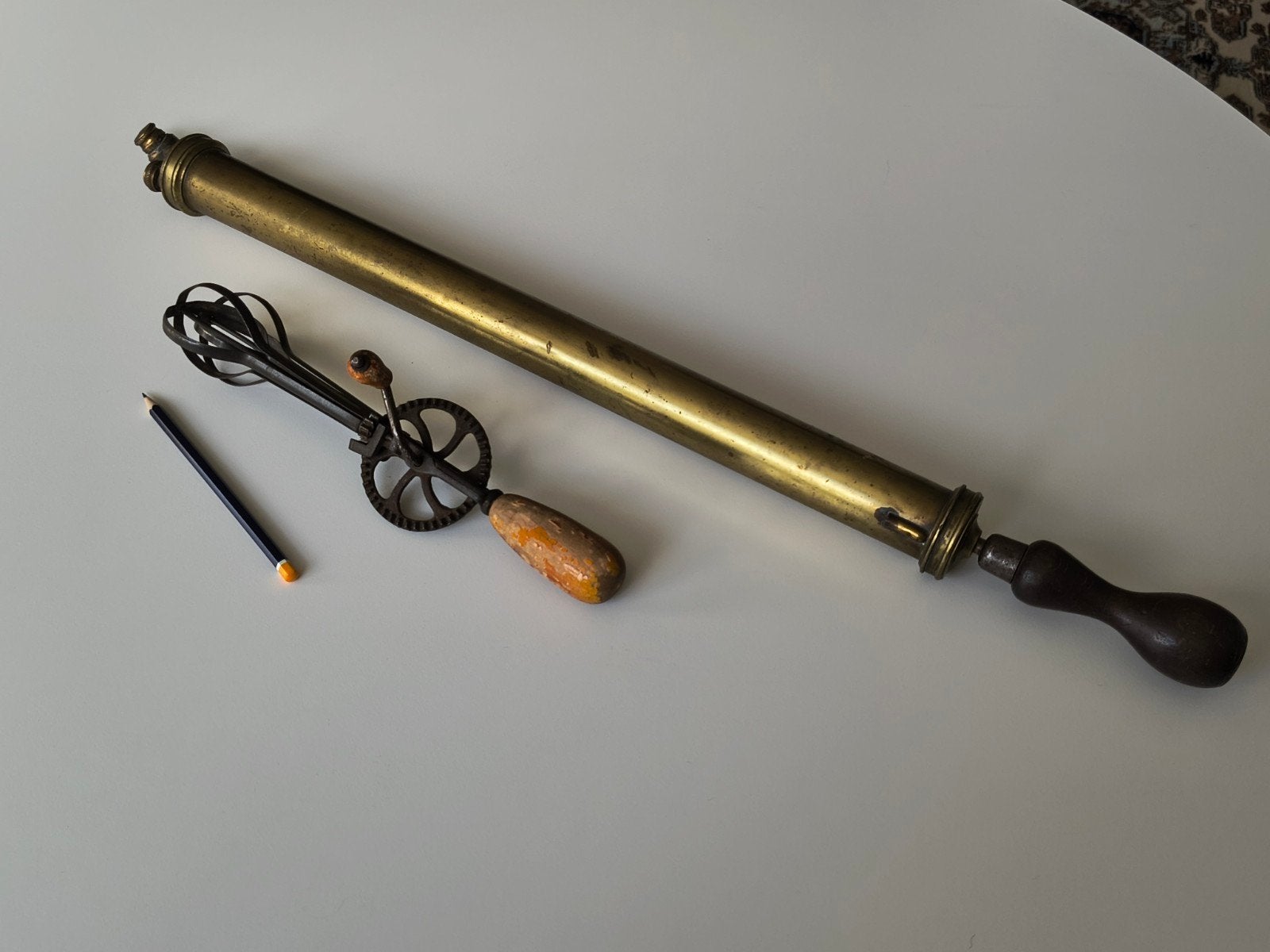 Antiek gereedschap, flitsspuit en klopper, Antiek en Kunst, Ophalen