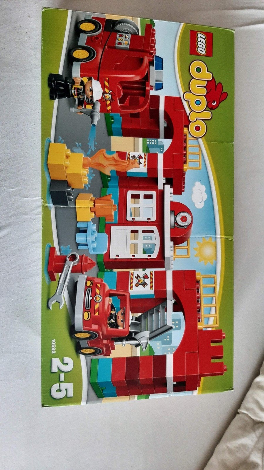 Duplo 10593 brandweerkazerne.
Duplo 5603 brandweerauto., Ophalen