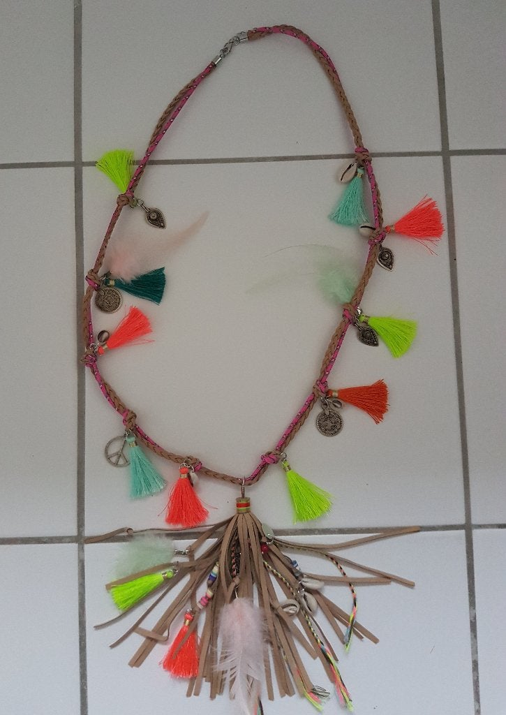 KETTING IBIZA, lang frisse kleurtjes, Ophalen of Verzenden, Nieuw, Overige kleuren, Overige materialen