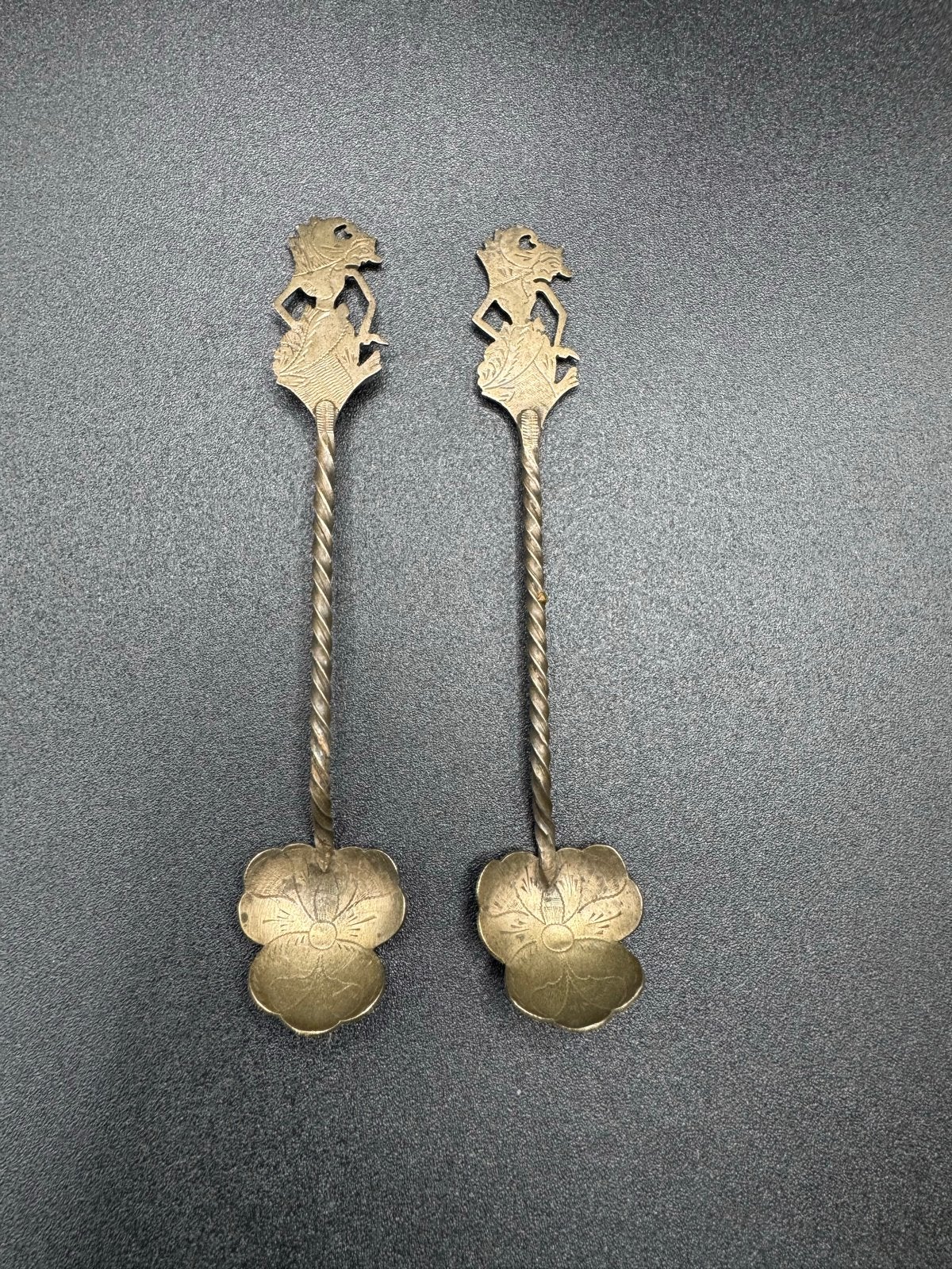 Set van 2 antieke zilveren lepels, Antiek en Kunst, Verzenden