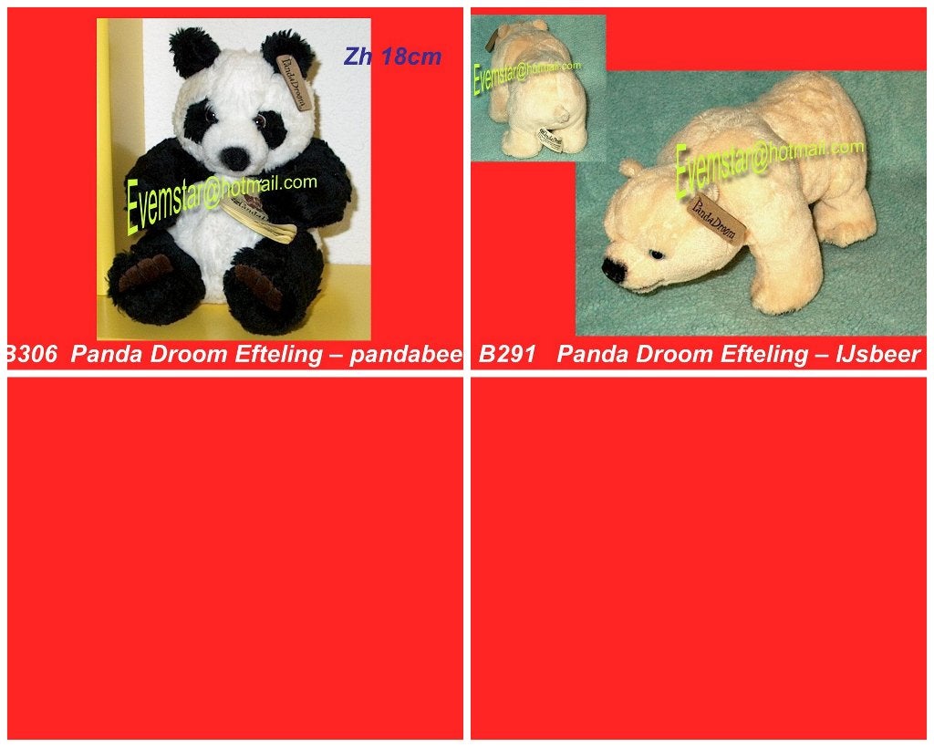 Panda Droom Efteling ijsbeer pandabeer Anna Club Plush, Ophalen, Zo goed als nieuw, Beer