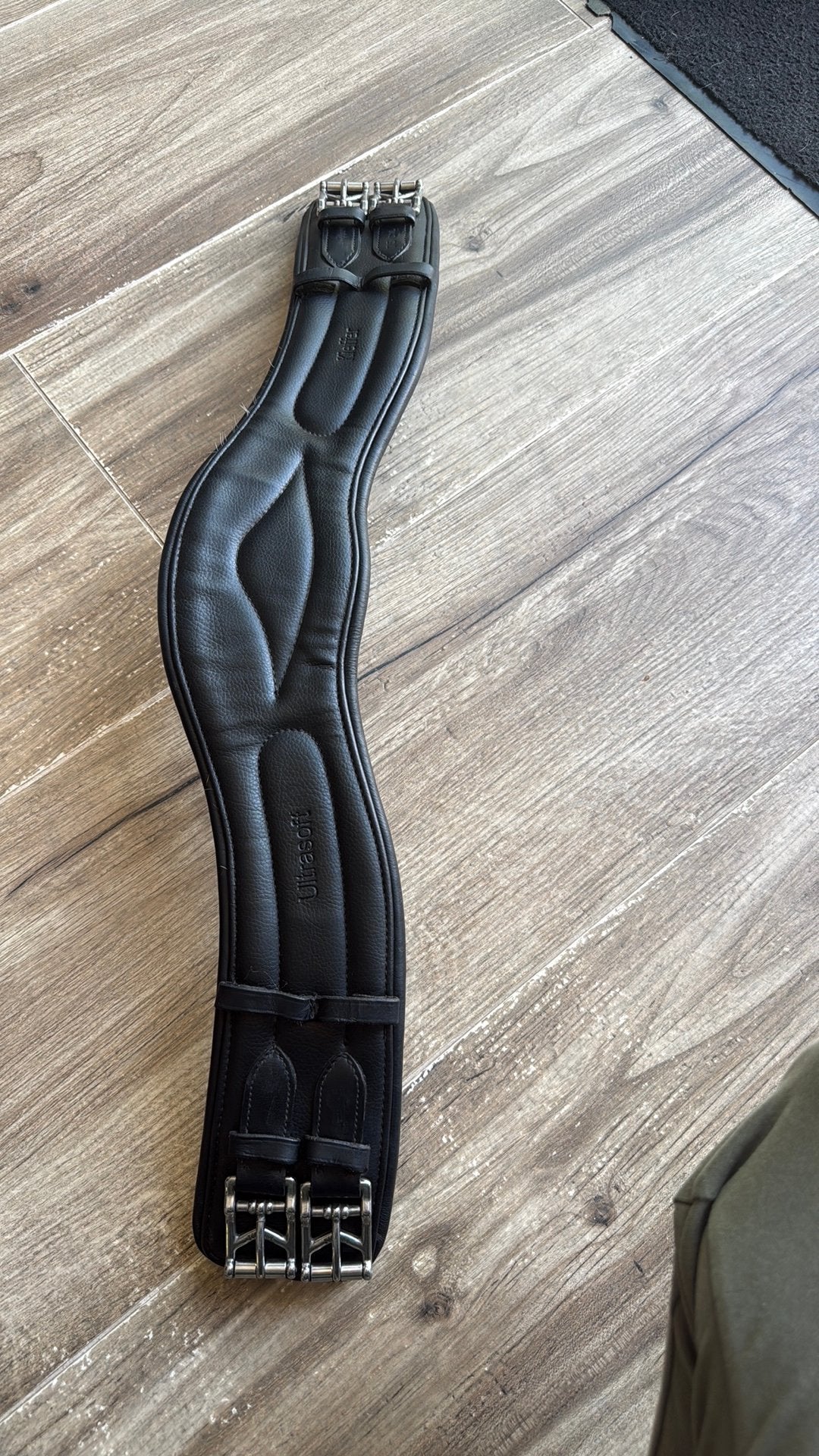 Kieffer anatomisch leren ultrasoft singel 75 cm, Dieren en Toebehoren, Gebruikt, Kieffer, Ophalen of Verzenden, Zwart