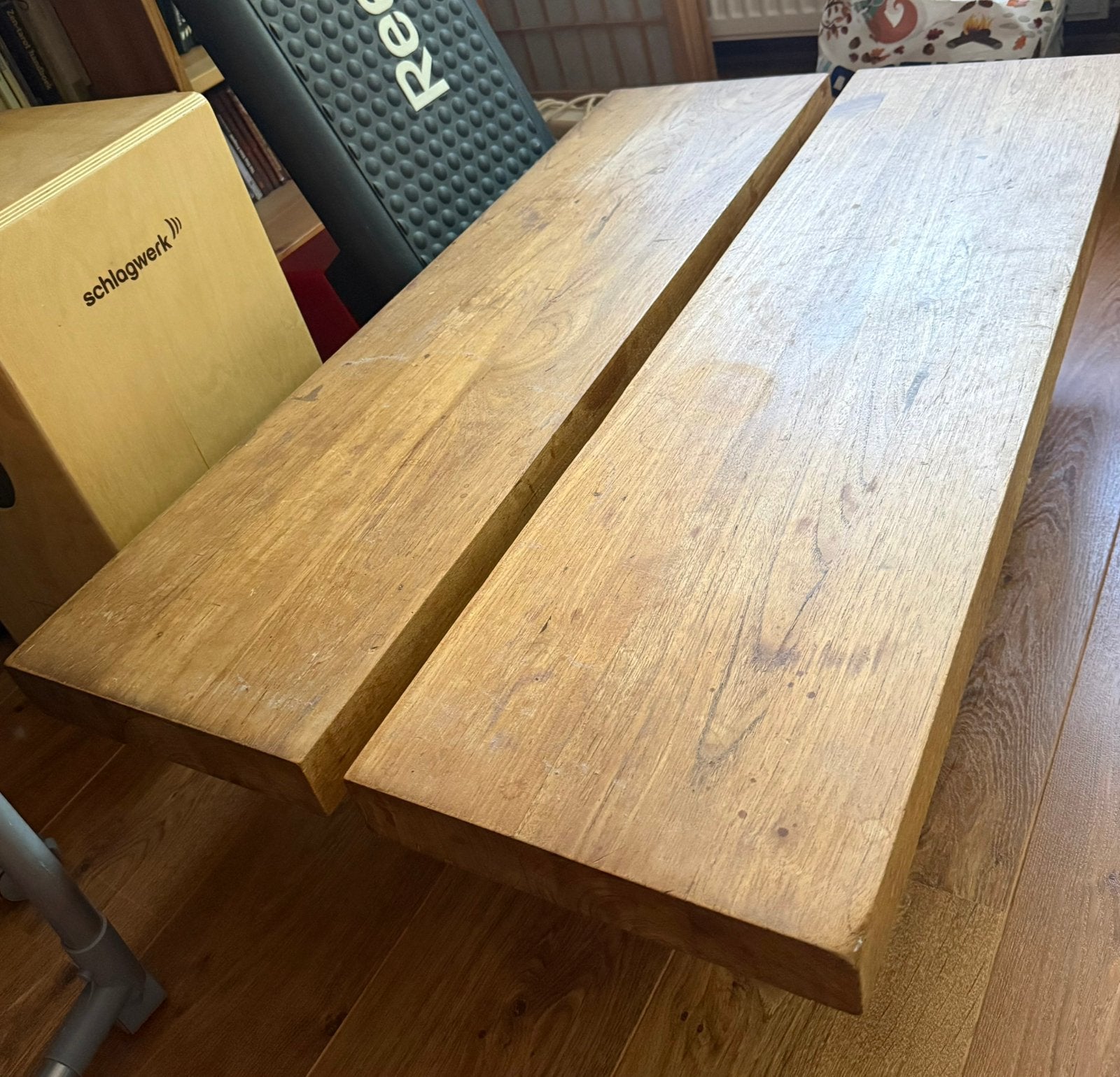 Eikenhouten tafel in Japanse stijl, Ophalen, Gebruikt, 100 tot 150 cm, Eikenhout