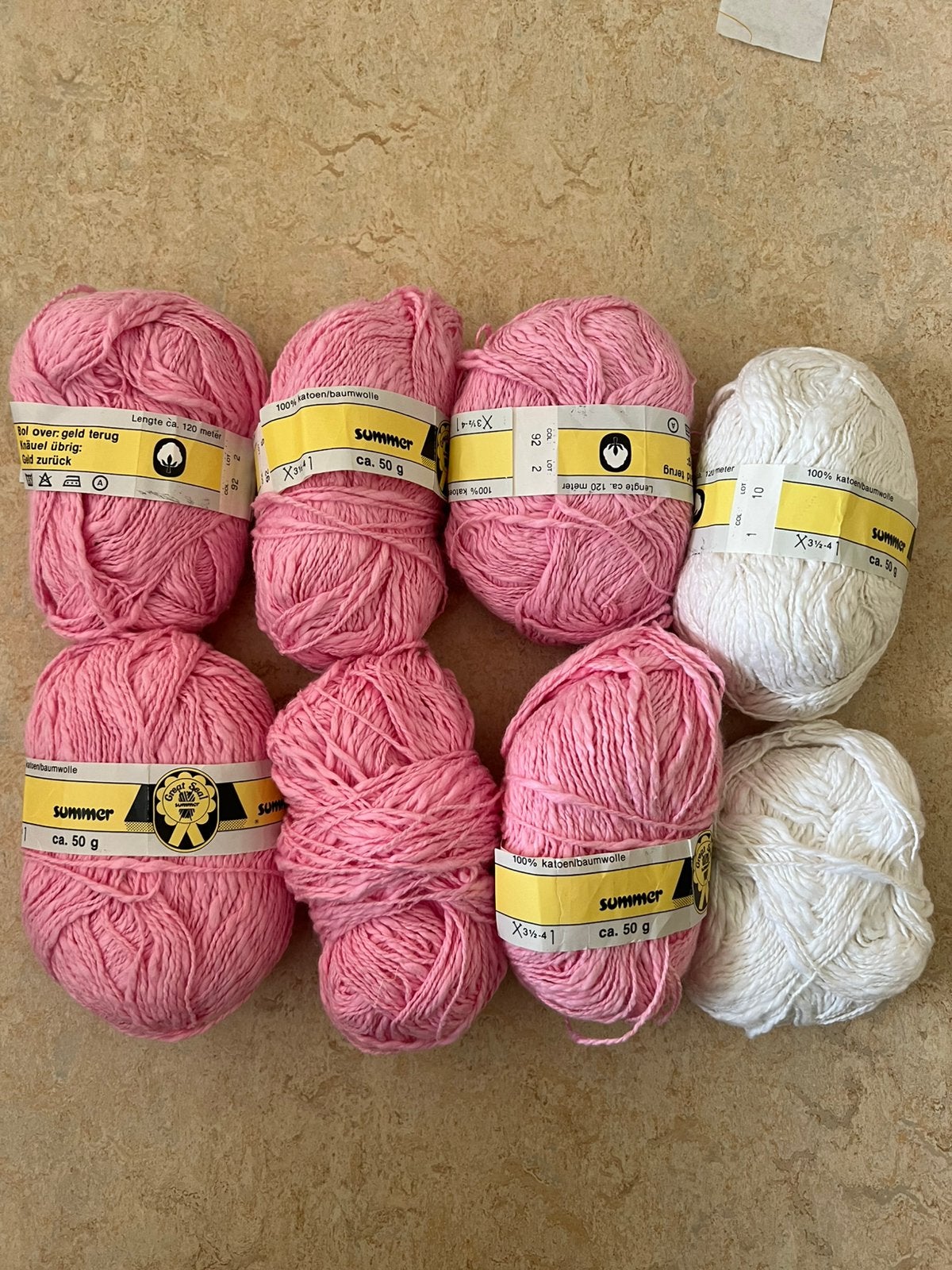 Rose katoen, Ophalen of Verzenden, Zo goed als nieuw, Breien of Haken, Wol of Garen
