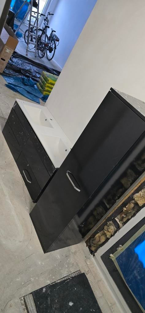 Mooie badkamer Meubel wasbak + kast zwart, Audio, Tv en Foto, Soundbars, Ophalen of Verzenden