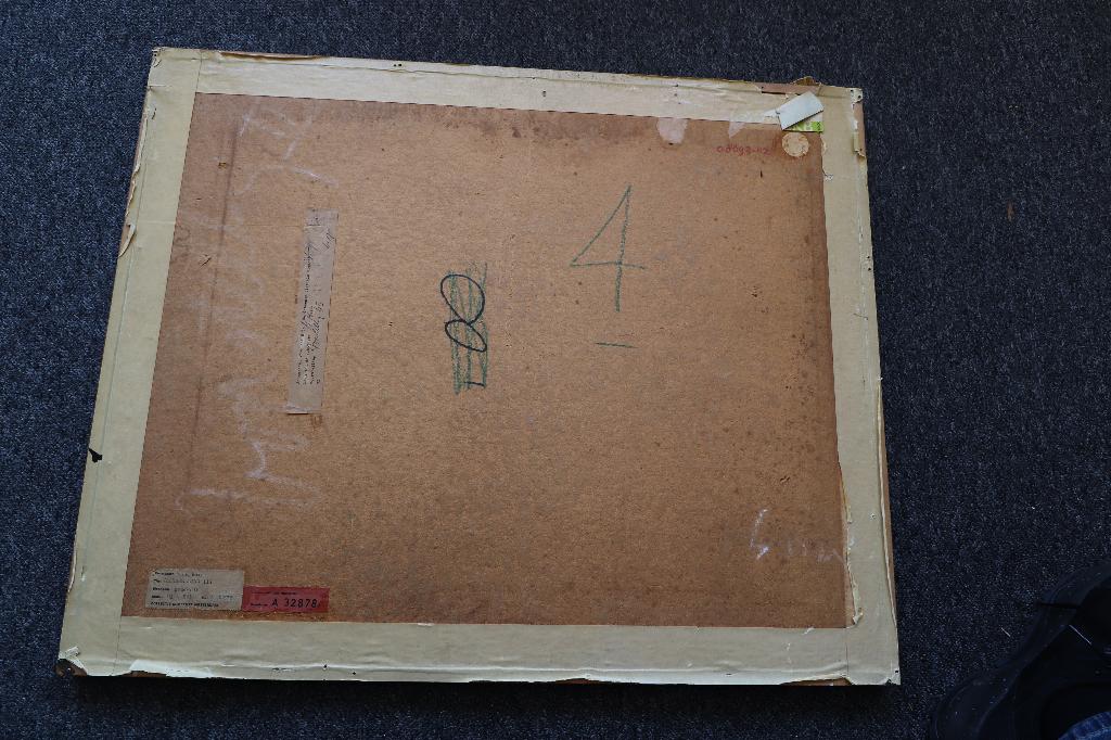 grote 1969 abstracte gemengde techniek "Voorstelling III", Antiek en Kunst, Kunst | Schilderijen | Klassiek, Ophalen