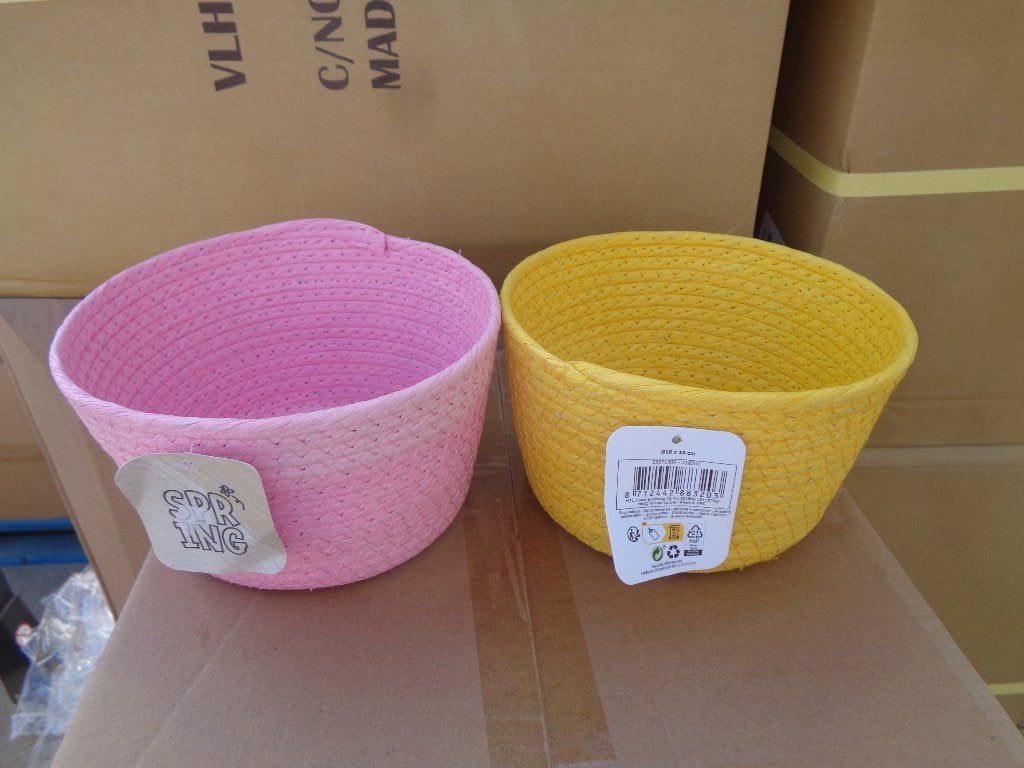 PARTIJ MANDJES 18X10CM IN 2 KLEUREN, ., Nieuw, Ophalen of Verzenden, .
