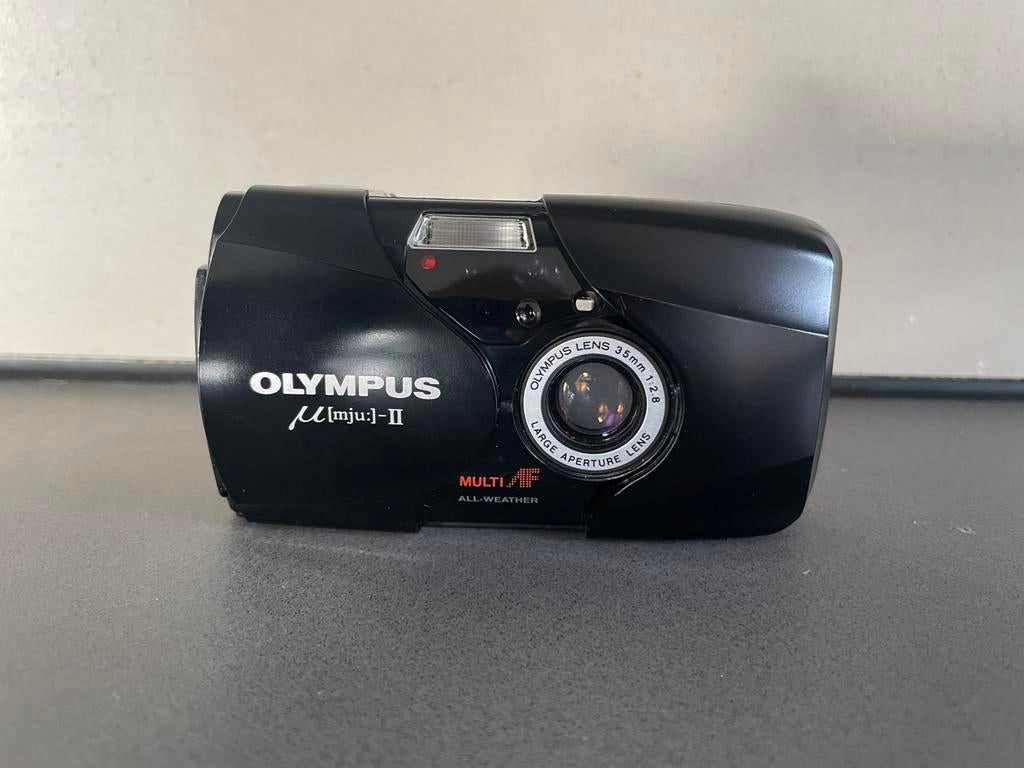 Olympus mju II - getest, Audio, Tv en Foto, Fotocamera's Analoog, Ophalen of Verzenden, Zo goed als nieuw, Compact, Olympus