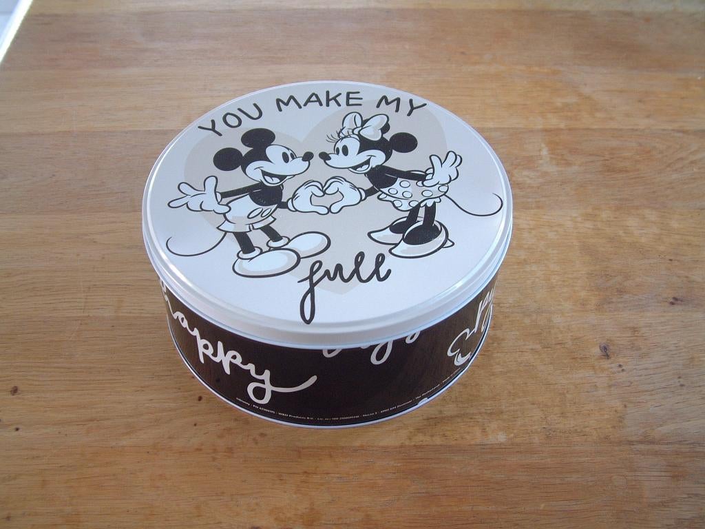 blik en koek trommel Mickey en Minnie Mouse, Ophalen of Verzenden, Zo goed als nieuw, Overige