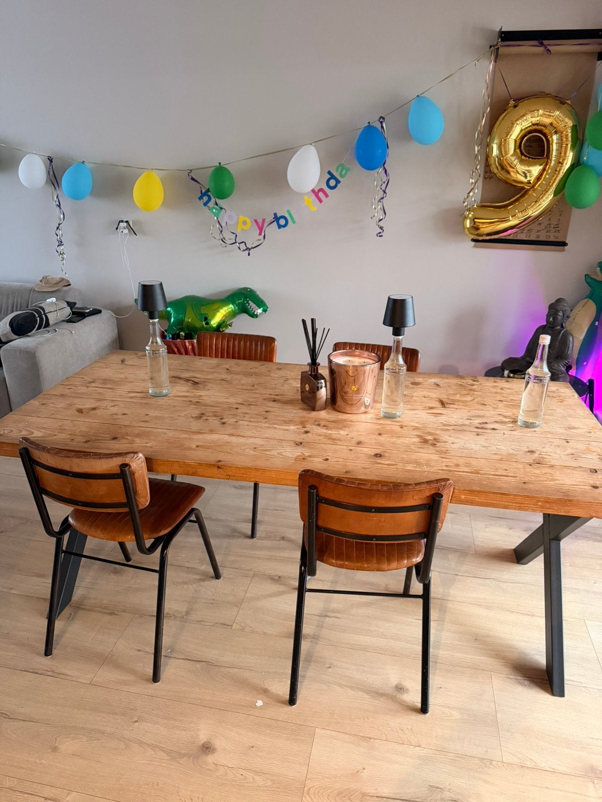 Eetkamertafel + 4 stoelen!, Huis en Inrichting, Tafels | Eettafels, Ophalen, 200 cm of meer, 50 tot 100 cm, Zo goed als nieuw