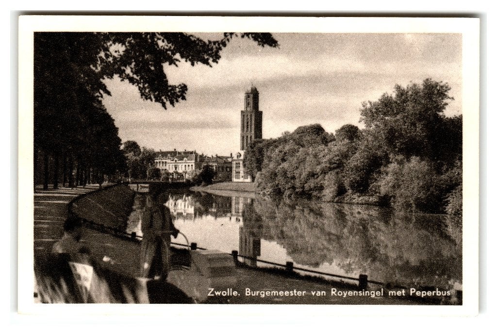 Zwolle, Burgemeester van Royensingel met Peperbus, Ophalen of Verzenden, 1960 tot 1980, Gelopen, Overijssel