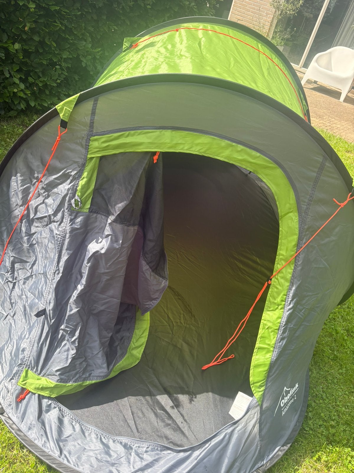 Pop up tent Amazone 2 Obelink, Caravans en Kamperen, Tenten, Ophalen, Zo goed als nieuw, Tot en met 2