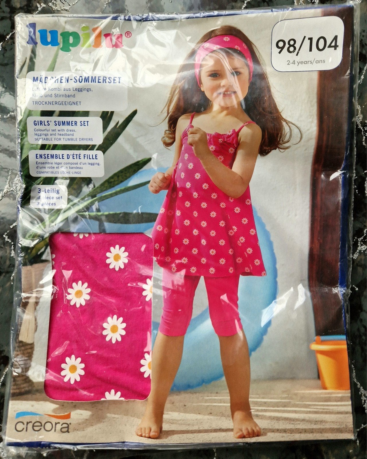 Lupilu Meisjes Zomerset - Jurk, Legging & Hoofdband, Kinderen en Baby's, Kinderkleding | Maat 98, Ophalen of Verzenden