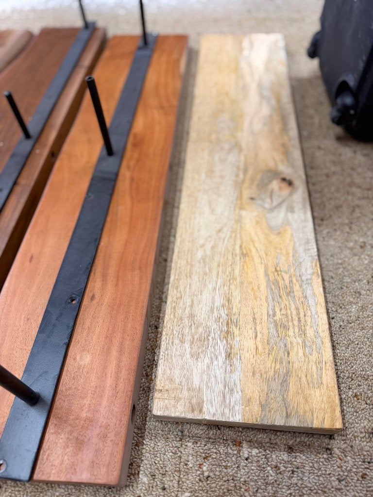 Wandplank eiken + plankdragers, Ophalen, Zo goed als nieuw