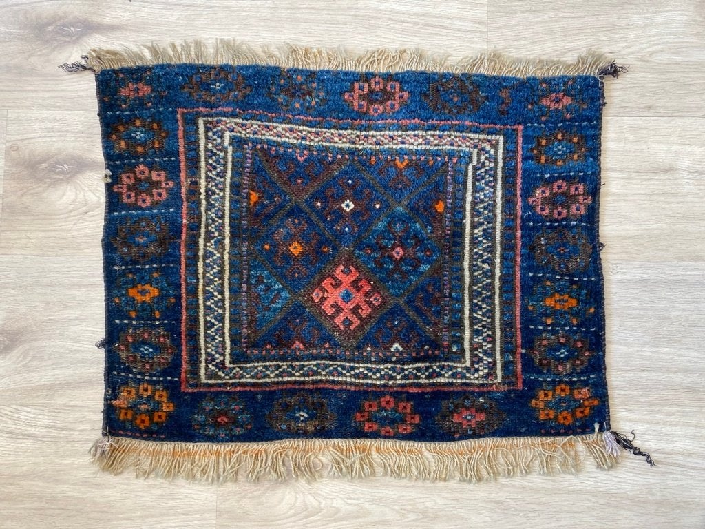Handgeknoopt Oosters tafelkleed / sierkleed - 67x48 cm, Ophalen, Rechthoekig, 50 tot 100 cm