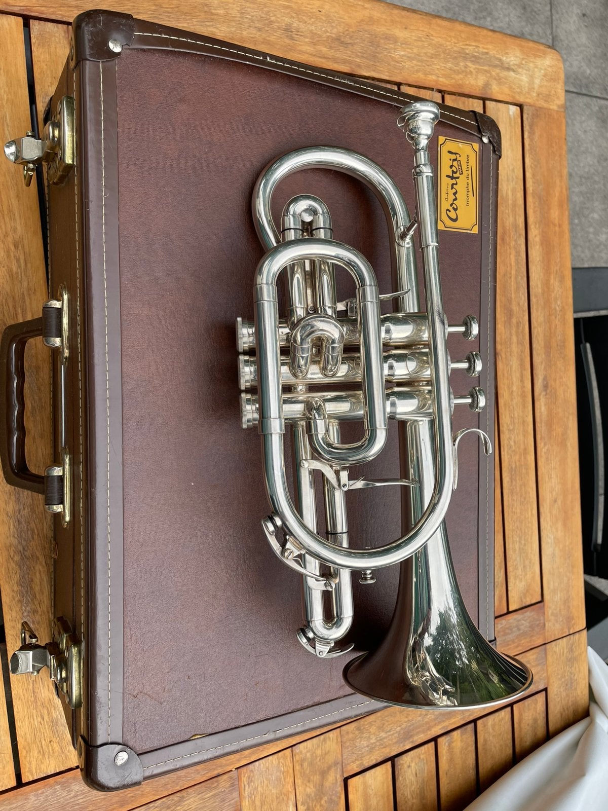 Sovereign cornet 928, Muziek en Instrumenten, Ophalen of Verzenden, Gebruikt, Koperblazer, Met koffer of draagtas