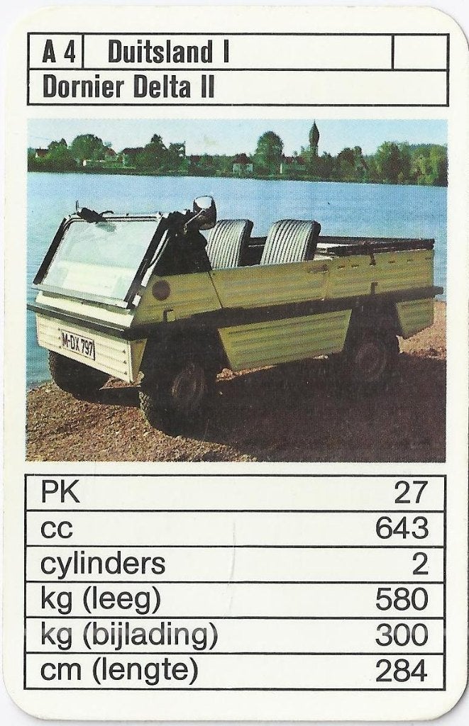 Autokaartje Dornier Delta, Ophalen of Verzenden, Zo goed als nieuw, Auto's