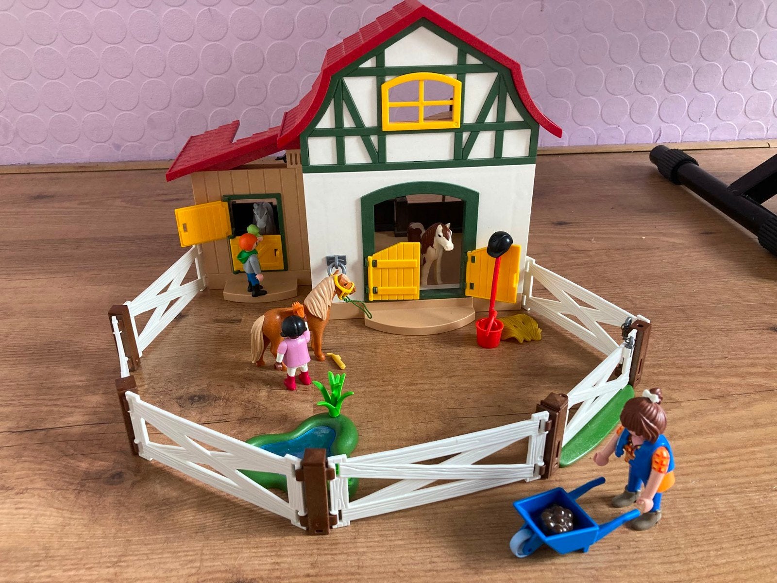 playmobil paardenstal, Ophalen