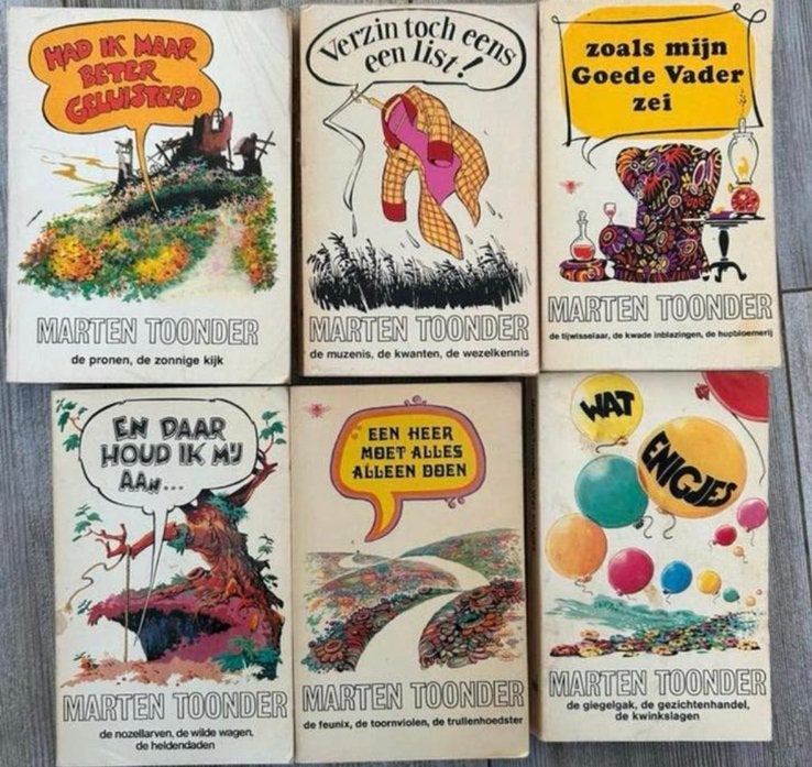 6 boeken van marten toonder, Ophalen of Verzenden, Gelezen