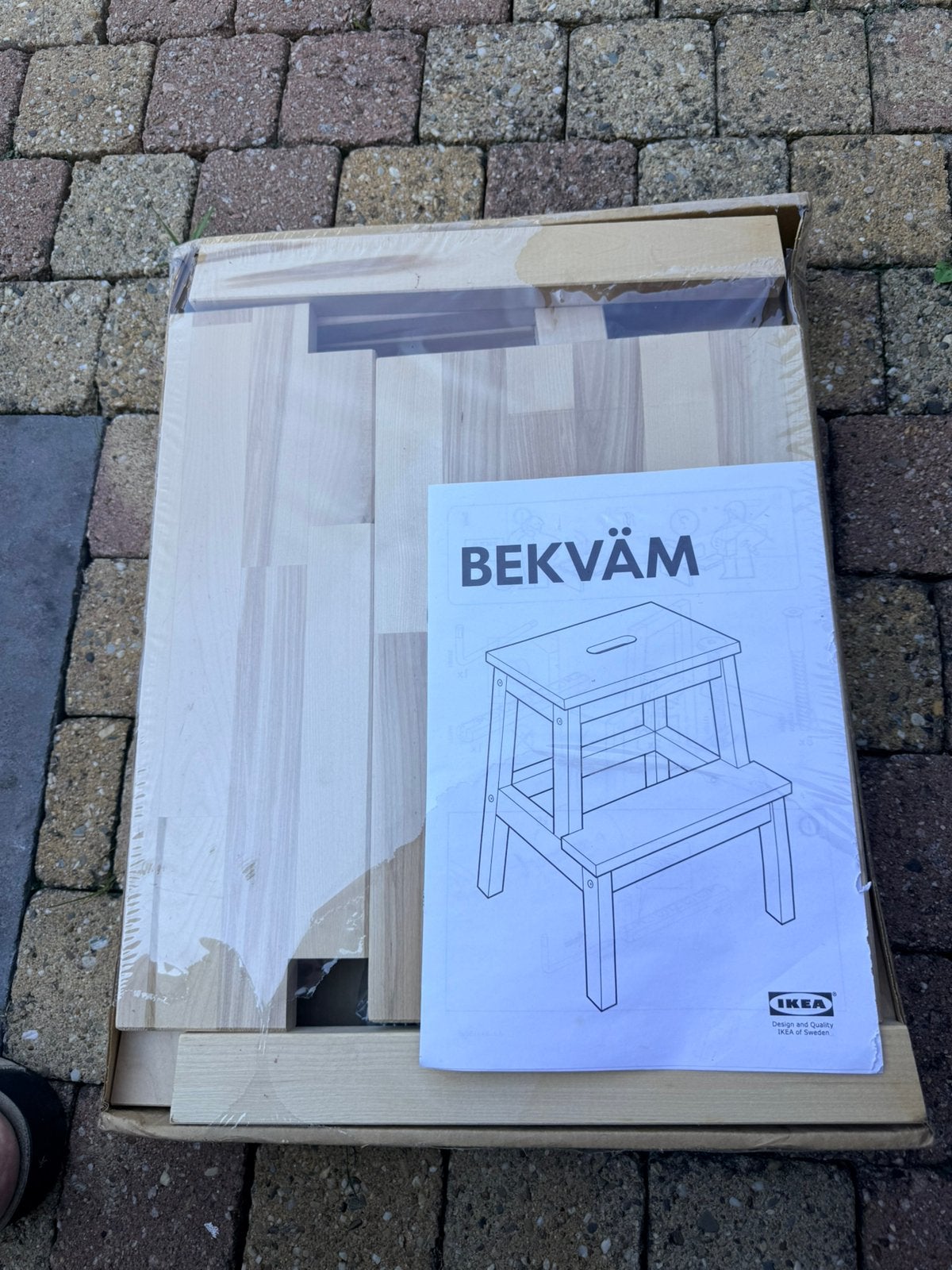 IKEA BEKVÄM houten opstapkruk – nieuw in verpakking, Ophalen, Nieuw