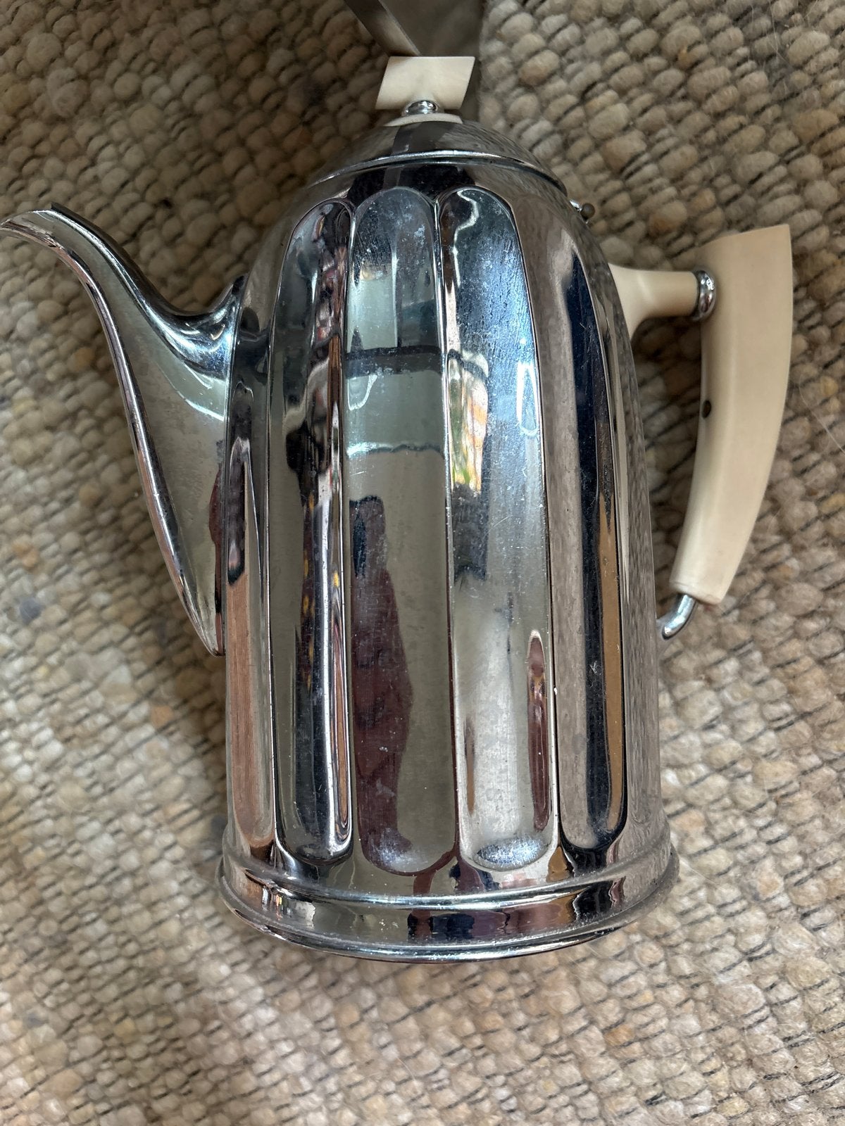 Vintage Koffiepot de meyere art deco met Bakelieten Handvat, Ophalen of Verzenden